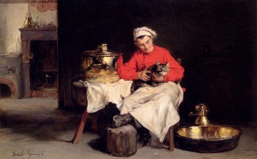  claude oil painting - Le Cuisiner Joseph Claude Bail
